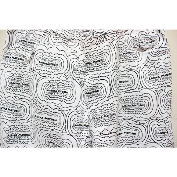 Lirika Matoshi White Pattern Logo Denim Straight Jeans Size XL - Picture 2 of 4